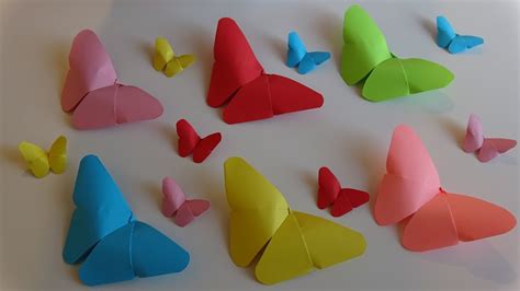 Tek Kare Ile Kolay Orİgamİ Kelebek Yapımı Easy Origami Butterfly