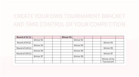Create Your Own Tournament Bracket And Take Control Of Your Competition
