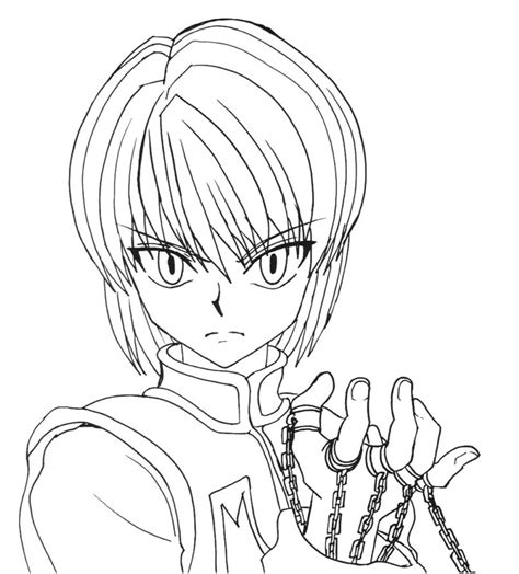 Kurapika Face Coloring Page X Hunter Coloring Page Page For Kids And