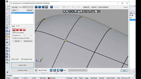 Mesh2surface Advanced Section Curve Youtube