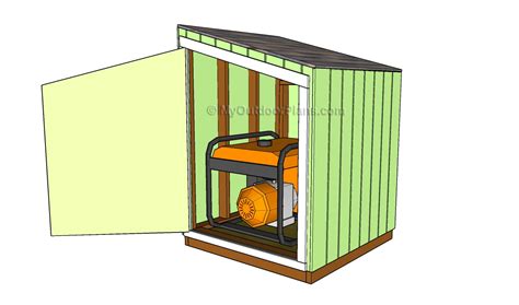 Build and fit the back wall. Portable Generator Enclosure Plans | MyOutdoorPlans | Free ...