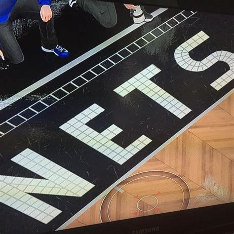 Center court sports a projected brooklyn nets logo prior to the game against the los angeles clippers at the barclays center on november 23, 2012 in. Nets pay tribute to NYC subway design with new baselines | Chris Creamer's SportsLogos.Net News ...