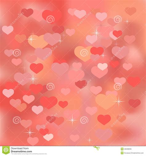Abstract Valentine Background With Hearts Stock Vector Illustration