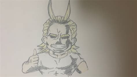 How To Draw All Might Step By Step My Hero Academia Youtube