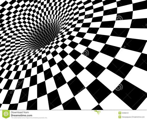 Illustration About 3d Computer Generated Image Of A Checkered Black