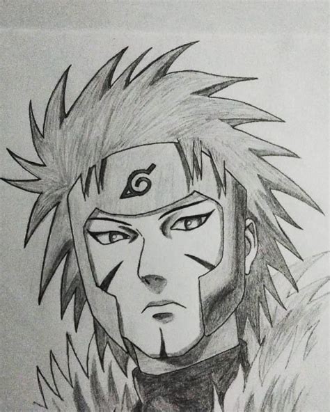 Tobirama Senju Pencil Sketch Anime Naruto