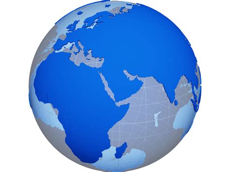 Globe Map Geopolitical Extruded 3d Model 3d Cad Browser