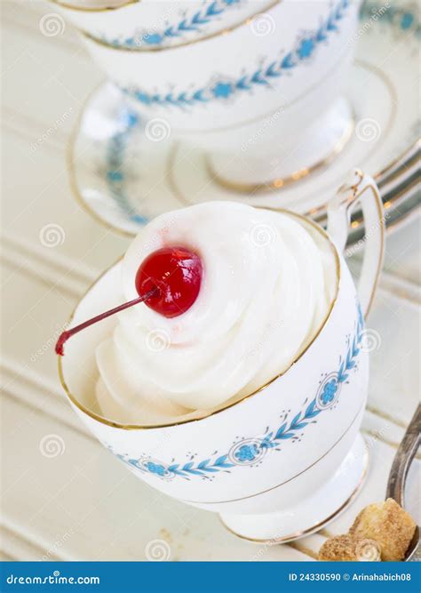 Frozen Soft Serve Yogurt Stock Photo Image Of Dishware 24330590