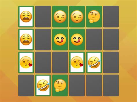 Digital Icons Emoji Memory Game Matching Pairs