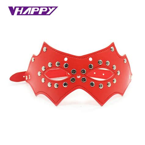 New Comming Leather Mask Blindfold Sex Eye Mask Red Eye Patch Sexy Goggles Sex Toys For Female