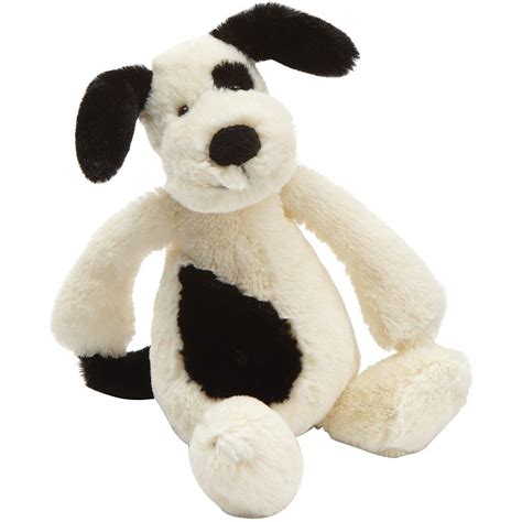 Jellycat Bashful Black And Cream Puppy Cats And Dogs