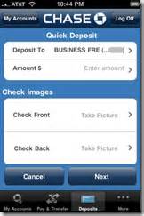 Funds deposited using mobile check deposit are generally available after three business days. Chase Adds Mobile Remote Deposit Capture and P2P Payments ...