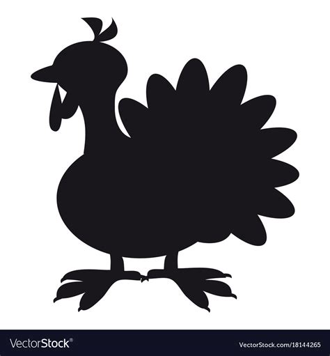 Silhouette Of Turkeys Royalty Free Vector Image