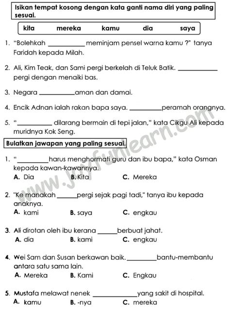 Standard Latihan Tatabahasa Bahasa Melayu