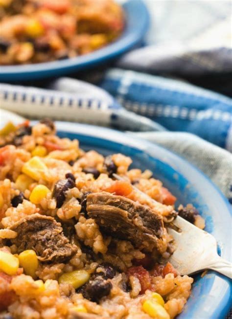 Remove flank steaks and place them on a platter. Instant Pot Spanish Rice with beef sirloin or flank steak ...