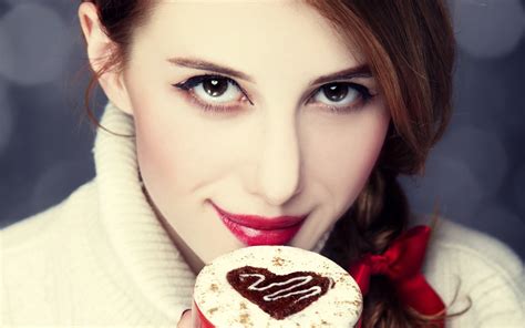 wallpaper face women model brunette actress red lipstick smiling sweater mouth nose