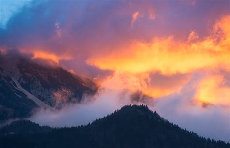 Mountain Sunrise In Slovenia Europe Hd Wallpaper