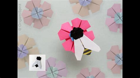 Easy Origami Fly Bee Mosca Abeja Youtube