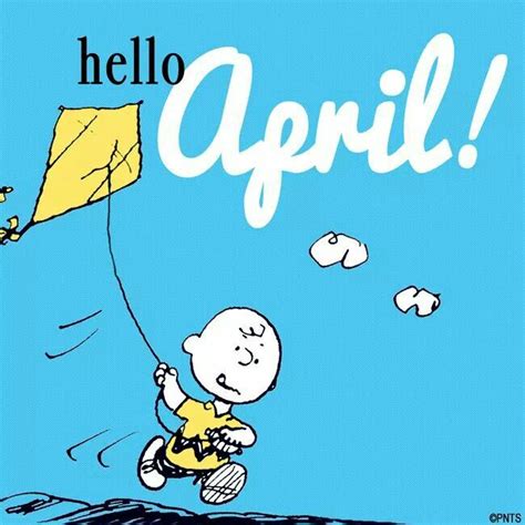 Hello April With Images Snoopy Love Snoopy Hello April