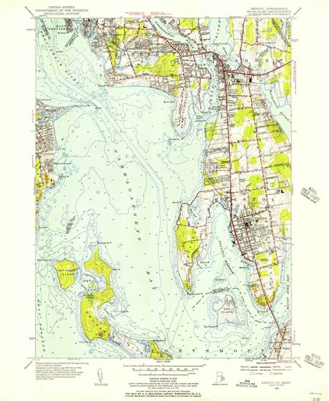 1955 Bristol Ri Rhode Island Usgs Topographic Map In 2022
