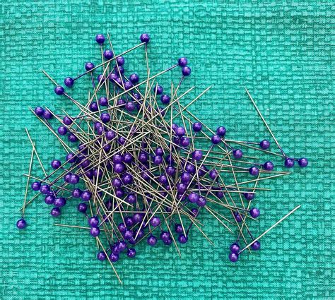 Purple Pearl Head Straight Pins For Quilting Sewing And Crafts Etsy