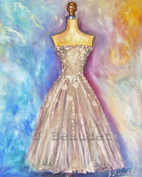 Jen Beaudet Art New Vintage Dress Painting