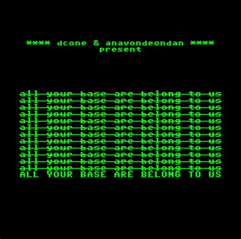 All Your Base Are Belong To Us Dcone
