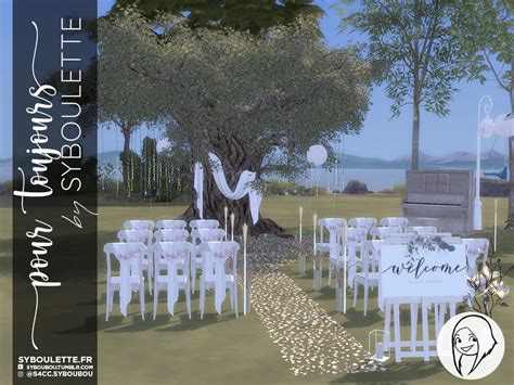 Pour Toujours Romantic Wedding Cc Set For The Sims 4 Syboulette