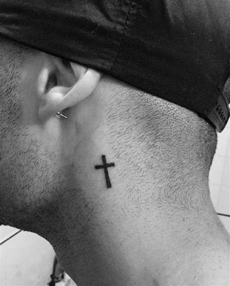 Awesome Cross Neck Tattoos For Men