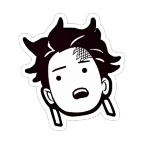 Tanjiro Funny Face Sticker By Isaac Gmg In 2021 Cute Stickers Anime