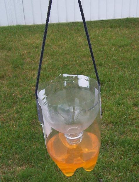 Homemade Wasp Trap Using Cut In 1 2 Soda Bottle String Or Cord Duct Tape And Super Sugary