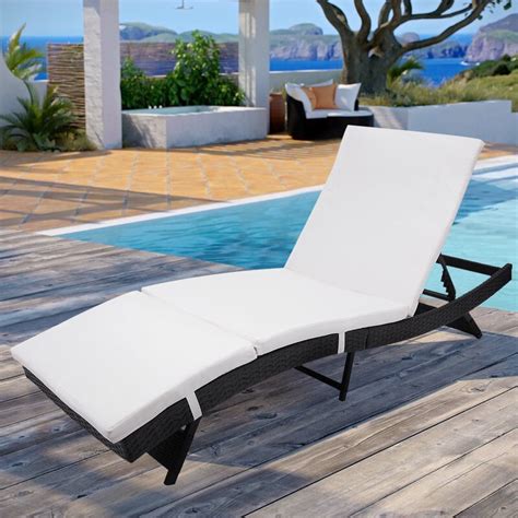 Patio And Garden Furniture Adjustable Pool Chaise Lounge Chair Recliner