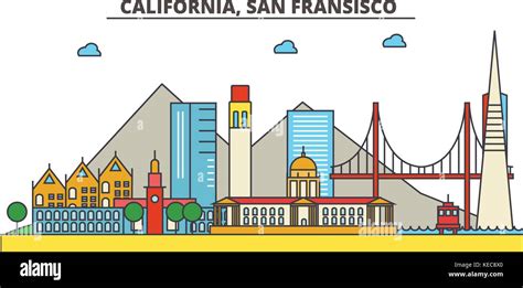 California San Franciscocity Skyline Architecture Buildings Streets