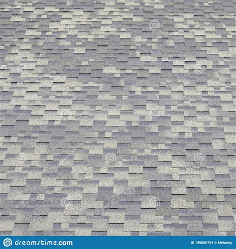 Background Mosaic Texture Of Flat Roof Tiles With Bituminous Coating