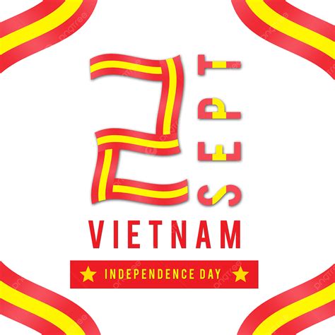 Día De La Independencia De Vietnam Con Bandera En Forma De 2 De