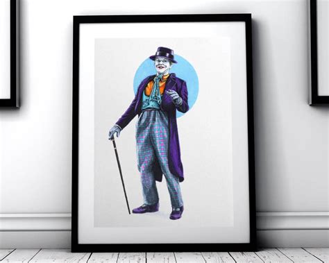 Batman The Joker Jack Nicholson Iconicharacter Art Etsy