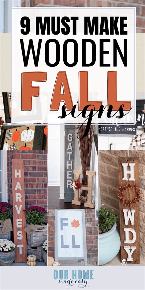 10 Easy Diy Fall Wood Signs To Make This Weekend Our Home Made Easy