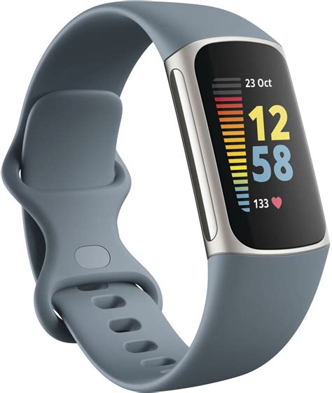 Fitbit Charge 5 Steel Blueplatinum At Mighty Ape Nz