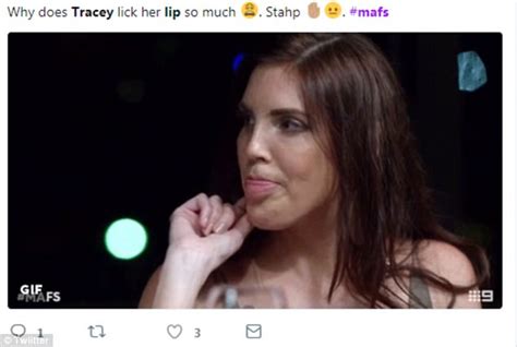 Why Mafs Tracey Jewel Cant Stop Licking Her Lips Daily Mail Online