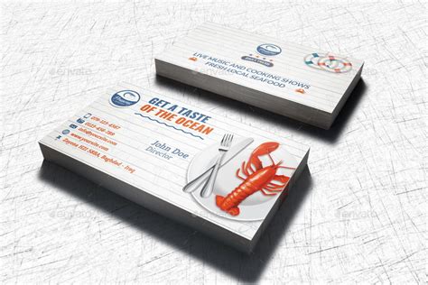 Restaurant Business Cards Templates Free Professional Template
