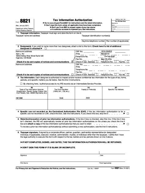 Fillable Online 2021 2024 Form Irs 8821 Fill Online Printable