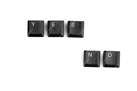 Premium Photo Keyboard Keys Saying Yes No Isolated On White