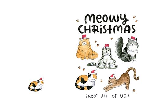 Printables Meowy Christmas Card Hp Official Site