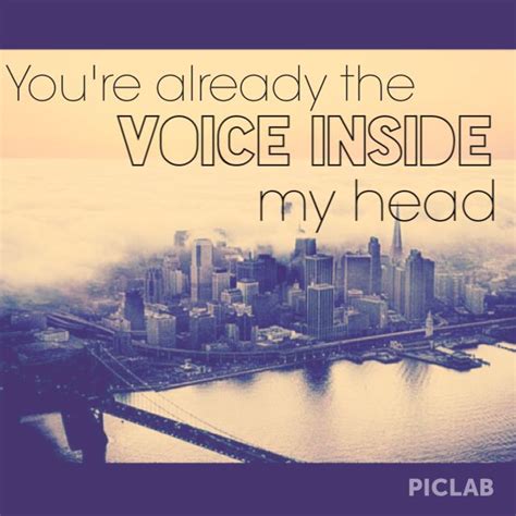 The voice inside my head (i miss you, i miss you. Don't waste your time on me, you're already the voice ...