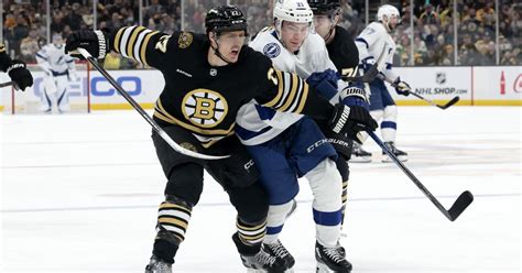 Boston Bruins Vs Tampa Bay Lightning Brad Marchand Plays 1000th Game