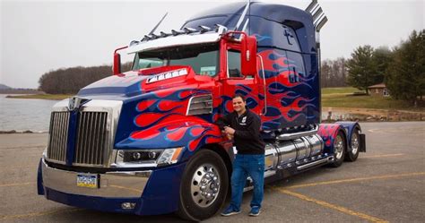worlds  fan built optimus prime truck