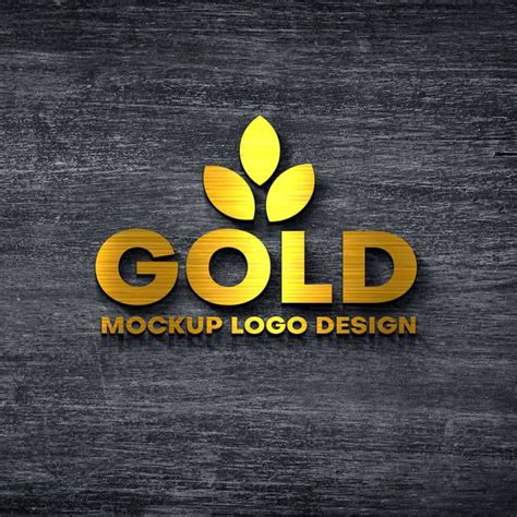mockup logo gold     logo mockup logo design mockup logo design  templates