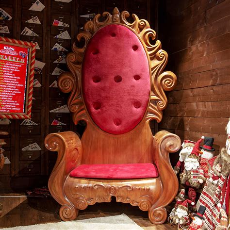 Large Fiberglass Christmas King Throne Chair For Santa Set Christmas