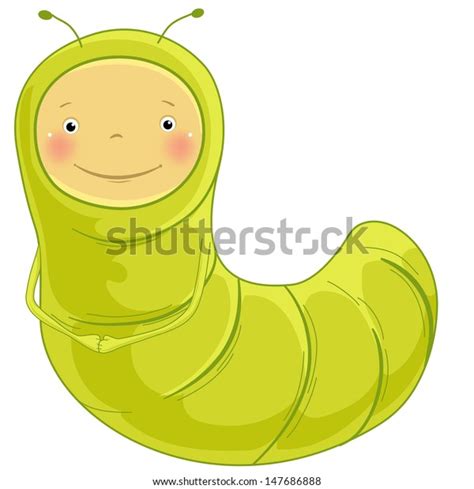Inchworm Cartoon Character Stock Vector Royalty Free 147686888