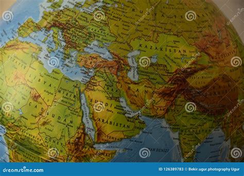 Europa Asia Mapa Político Altamente Detallado De África Imagen De